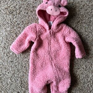 Pink Fleece Piggy Costume